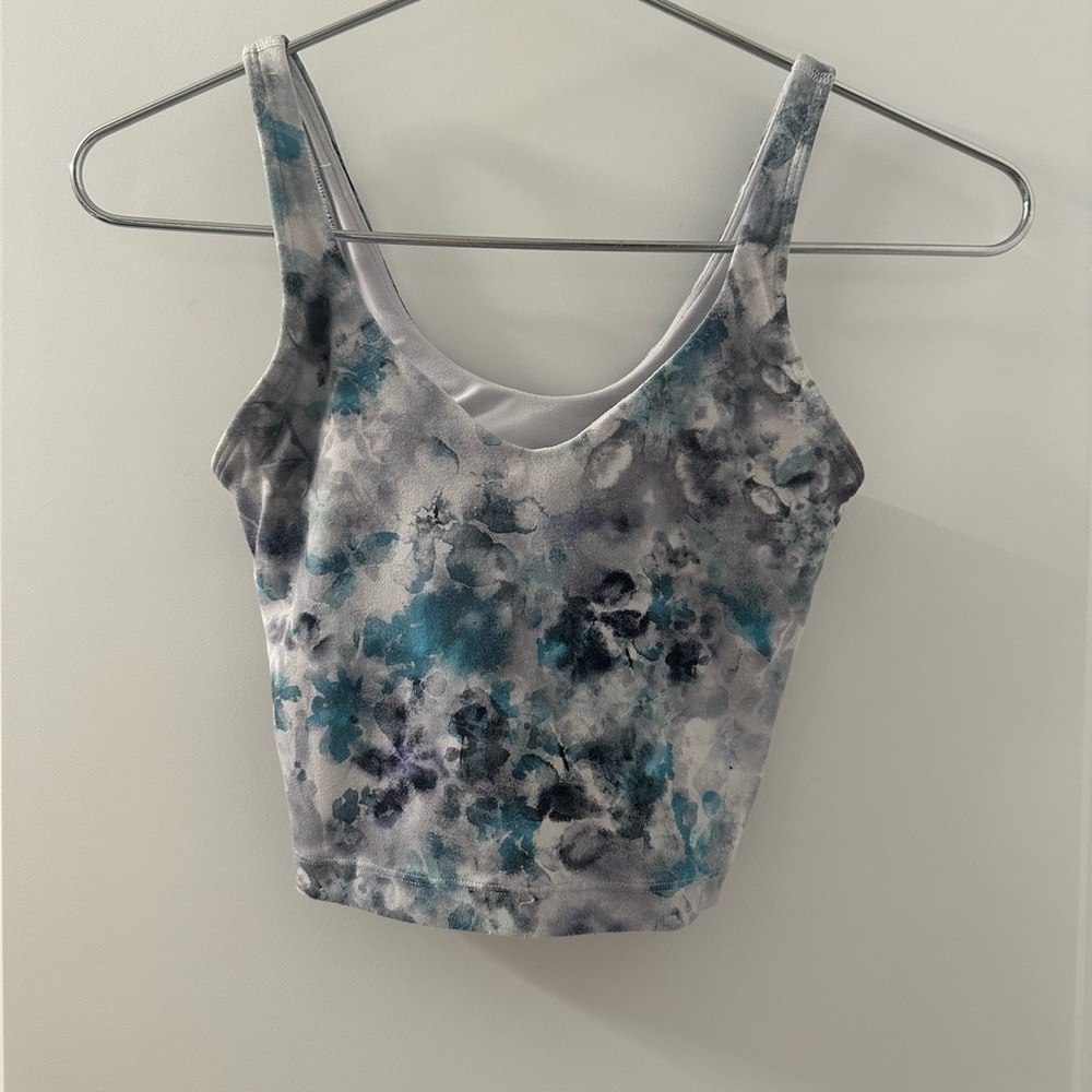 Lululemon Align Tank Top Kaleidofloral | Grey Blue & White | 0‎
